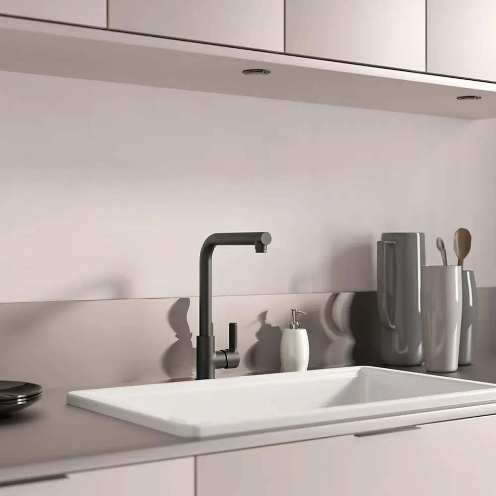 Evier Et Robinet De Buanderie|Kramer Mitigeur de cuisine noir mat Groupe Nook
