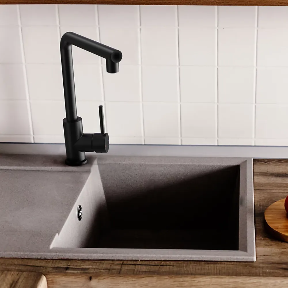 Essebagno Mitigeur de cuisine noir Pure II