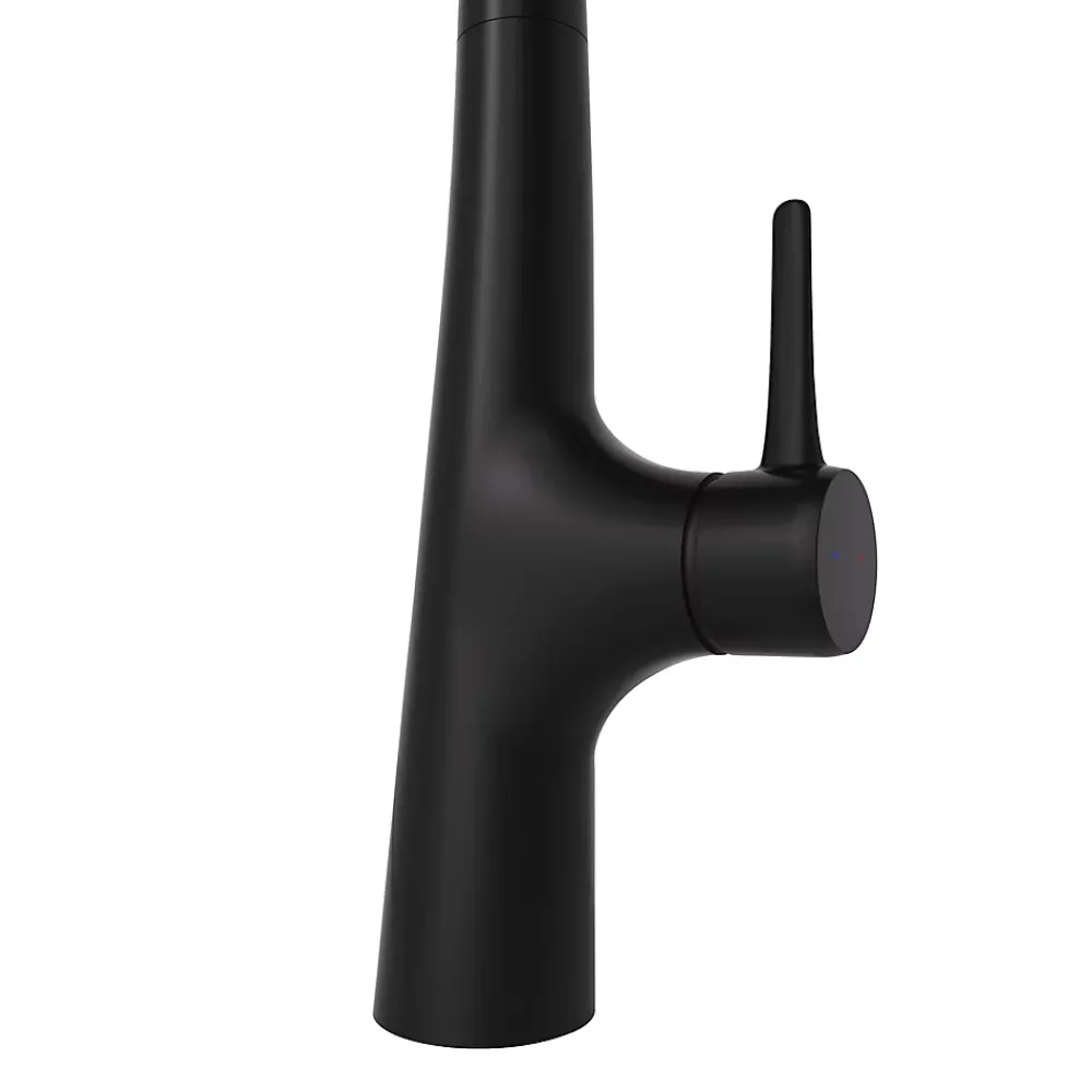 Evier Et Robinet De Buanderie|GoodHome Mitigeur de cuisine noir Edulis