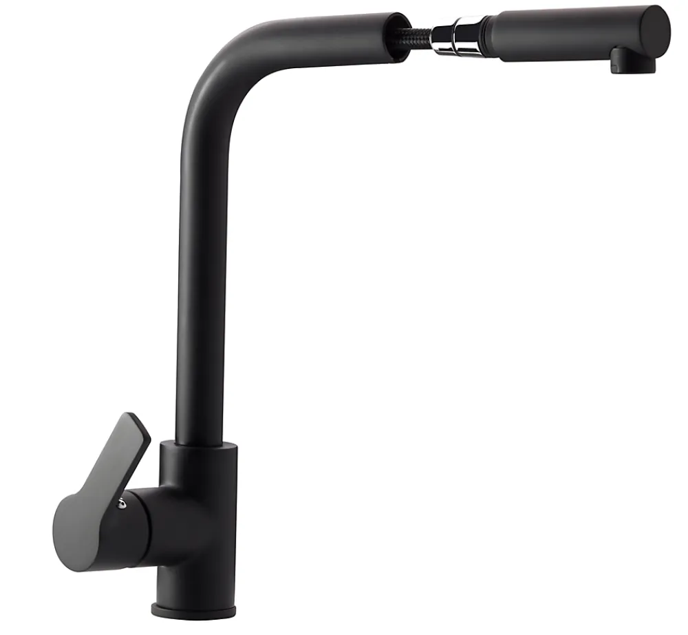 Kramer Mitigeur de cuisine noir mat avec douchette Groupe Nook