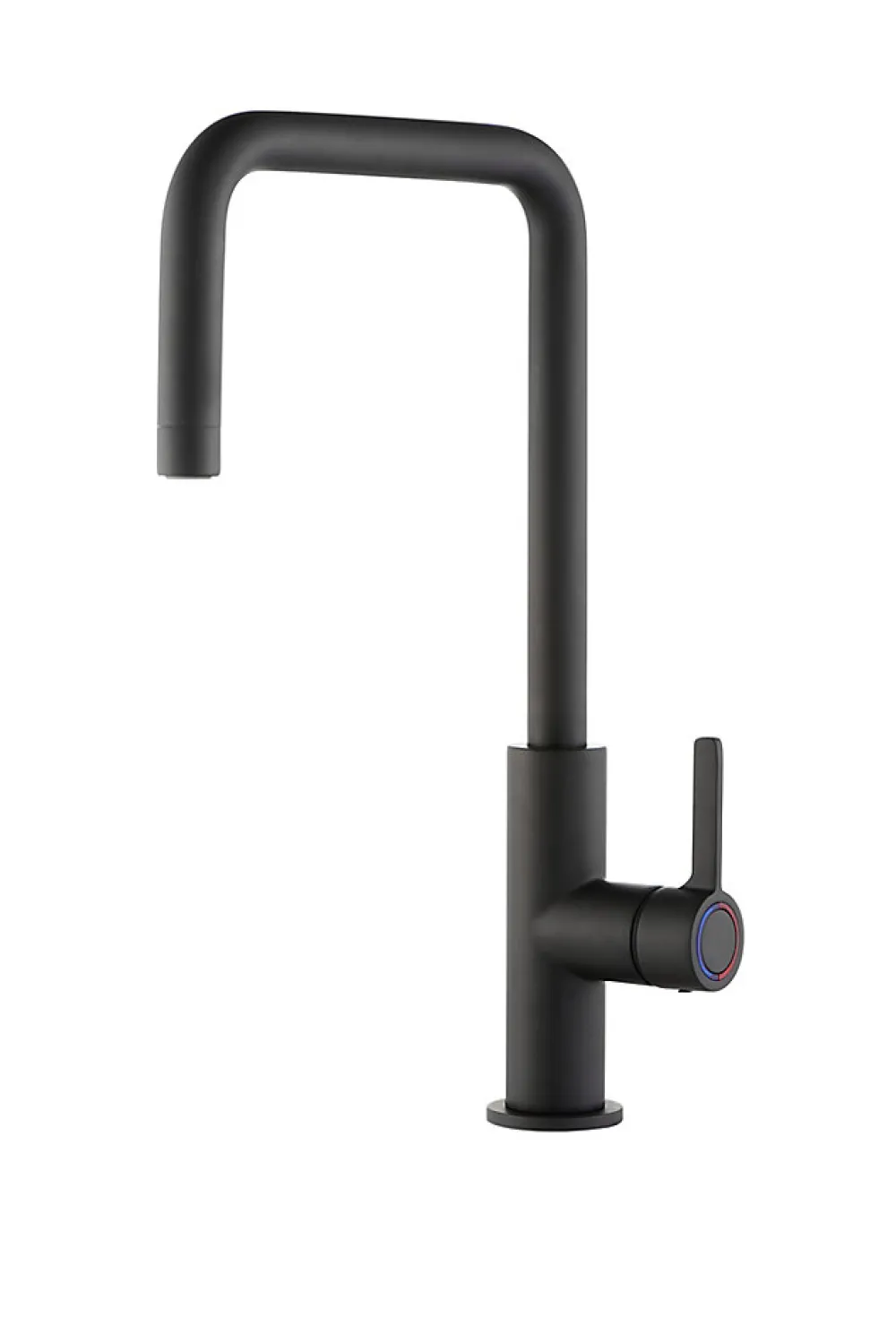 GoodHome Mitigeur de cuisine noir mat Kamut