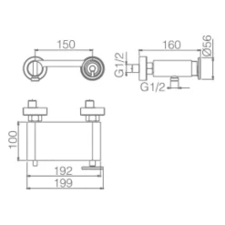 Imex Products Mitigeur de Douche anti-calcaire Chrome IMEX OLIMPO BDC033-5