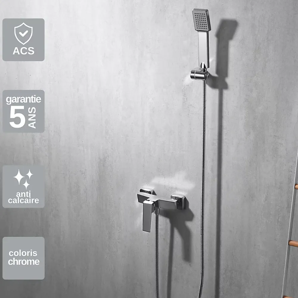 Colonne De Douche Mécanique|Imex Mitigeur de Douche anti-calcaire Chrome ART BDAR025-5