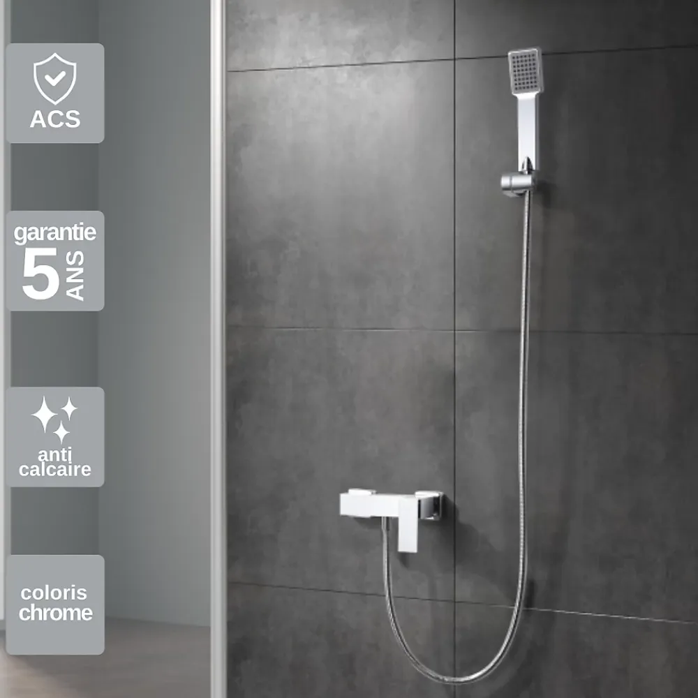 Imex Mitigeur de Douche anti-calcaire Chrome PISA BDP048-5