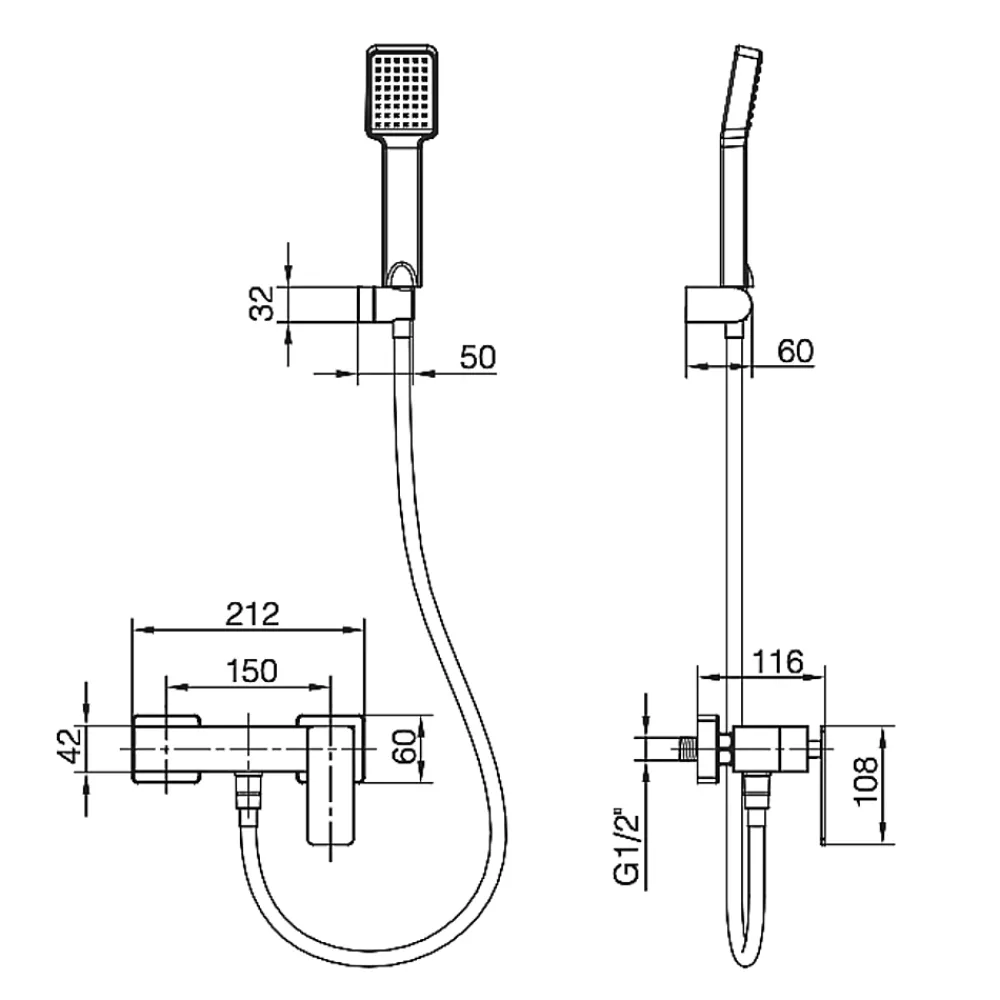 Imex Mitigeur de Douche anti-calcaire Or Brossé PISA BDP048-5OC