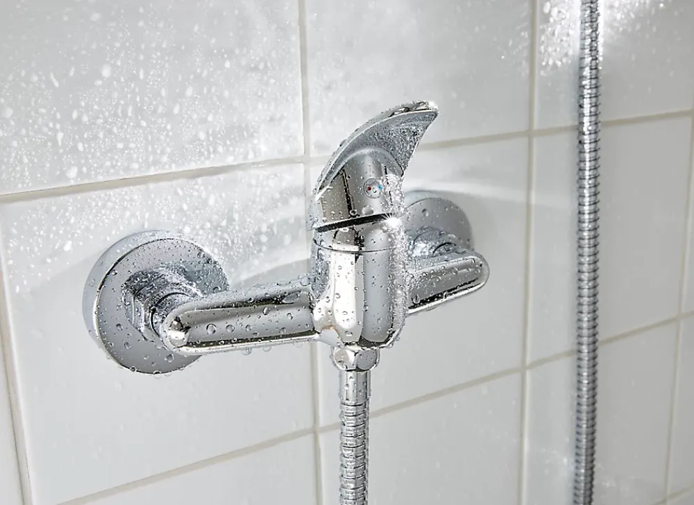 Robinet De Douche|GoodHome Mitigeur de douche entraxe 150 mm Eidar en laiton chromé