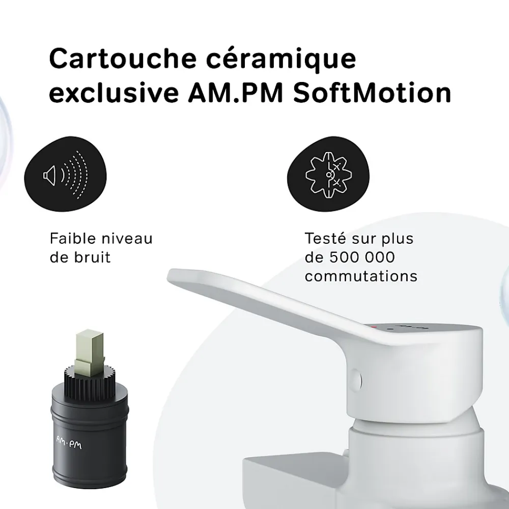 Am.Pm Europe Mitigeur de douche mécanique Robinet Salle de Bain Blanc, FXA20033 X-Joy AM.PM