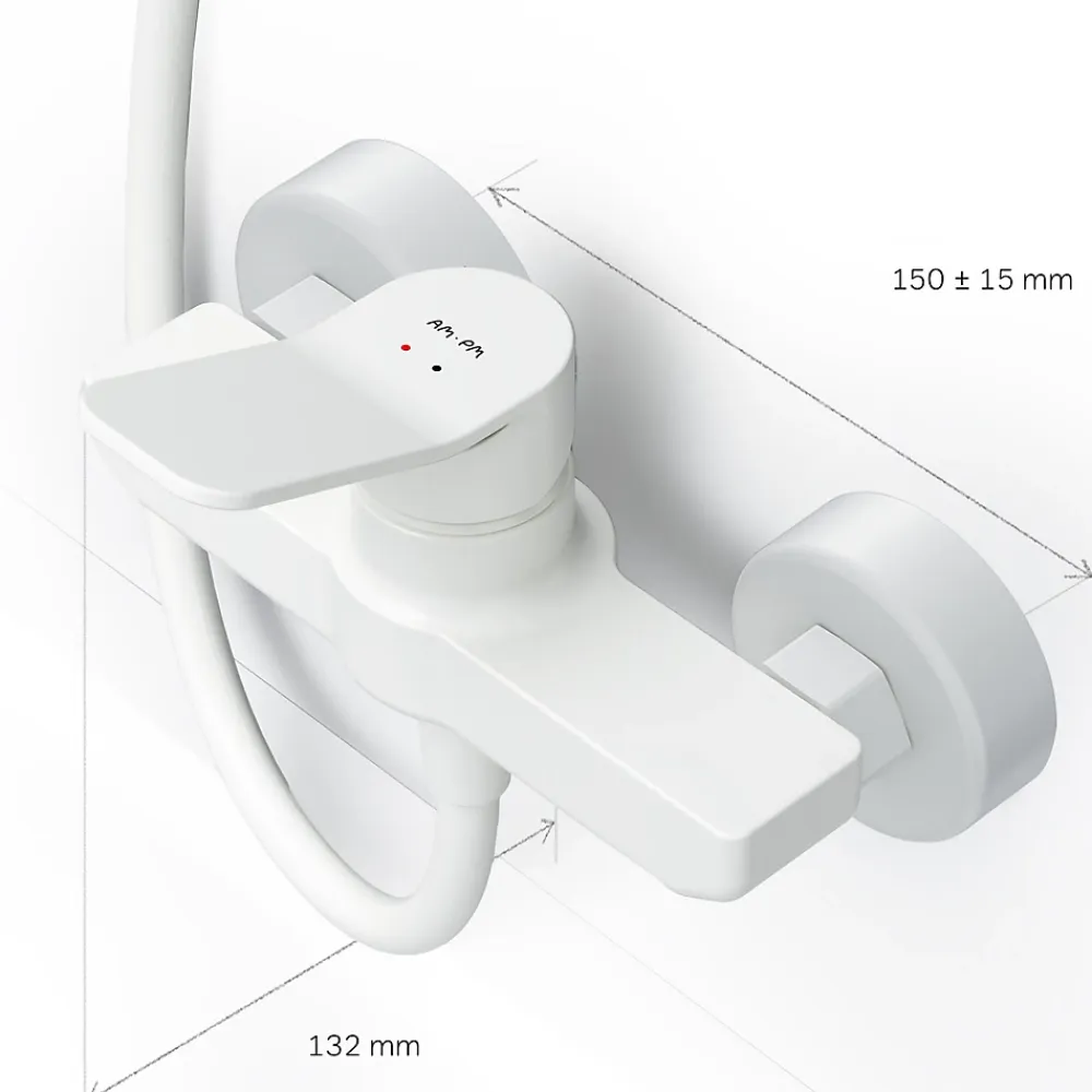 Am.Pm Europe Mitigeur de douche mécanique Robinet Salle de Bain Blanc, FXA20033 X-Joy AM.PM