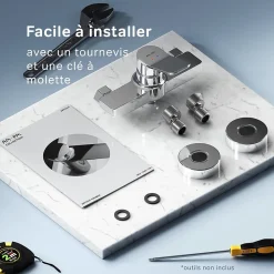 Am.Pm Europe Mitigeur de douche mécanique Robinet Salle de Bain Chromé, FXA20000 X-Joy AM.PM
