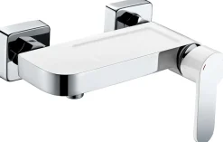 Edouard Rousseau Mitigeur de douche mécanique chromé blanc Tablette