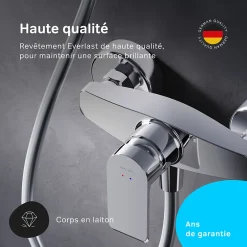 Am.Pm Europe Mitigeur de douche mécanique Robinet de douche Chrome, Flash FNA20000 AM.PM