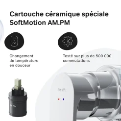 Am.Pm Europe Mitigeur de douche mécanique Robinet de douche Chrome, Flash FNA20000 AM.PM