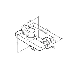 Am.Pm Europe Mitigeur de douche mécanique Robinet Salle de Bain Blanc, FXB20033 X-Joy S AM.PM
