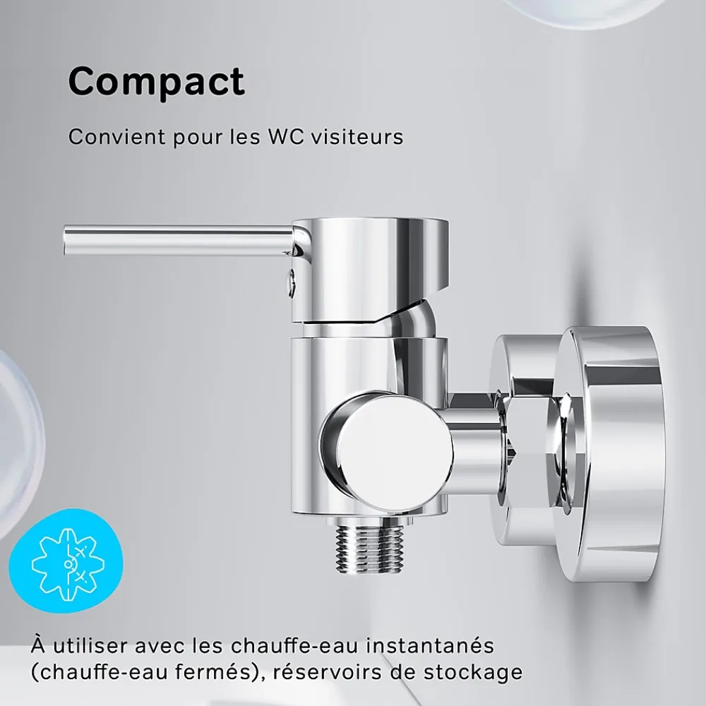 Robinet De Douche|Am.Pm Europe Mitigeur de douche mécanique Robinet Salle de Bain Chromé, FPA20000 Spike AM.PM