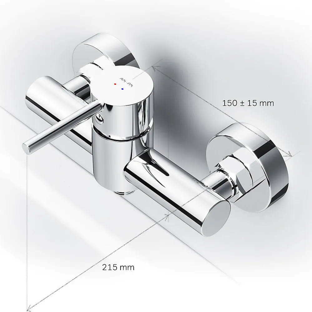 Robinet De Douche|Am.Pm Europe Mitigeur de douche mécanique Robinet Salle de Bain Chromé, FPA20000 Spike AM.PM