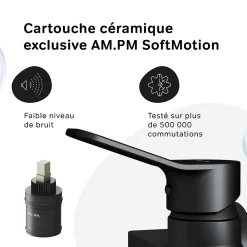 Am.Pm Europe Mitigeur de douche mécanique Robinet Salle de Bain Noir Mat, FXA20022 X-Joy AM.PM