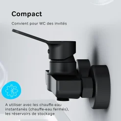 Am.Pm Europe Mitigeur de douche mécanique Robinet Salle de Bain Noir Mat, FXA20022 X-Joy AM.PM