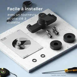 Am.Pm Europe Mitigeur de douche mécanique Robinet Salle de Bain Noir Mat, FXA20022 X-Joy AM.PM