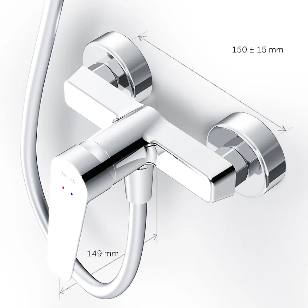 Robinet De Douche|Am.Pm Europe Mitigeur de douche mécanique Robinet Salle de Bain Chromé, FTA20000 Hit AM.PM