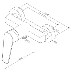 Robinet De Douche|Am.Pm Europe Mitigeur de douche mécanique Robinet Salle de Bain Chromé, FTA20000 Hit AM.PM