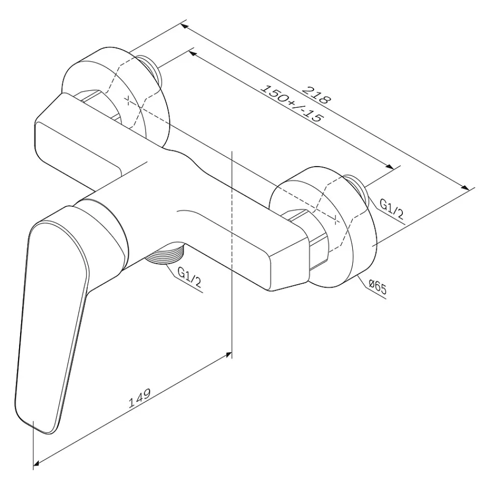 Robinet De Douche|Am.Pm Europe Mitigeur de douche mécanique Robinet Salle de Bain Chromé, FTA20000 Hit AM.PM