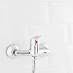 Robinet De Douche| Mitigeur de douche mécanique entraxe 150 mm Arborg en laiton chromé