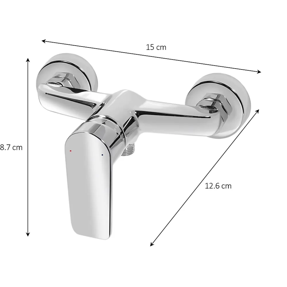Robinet De Douche|GoodHome Mitigeur de douche mécanique, chrome, NF, Aisai