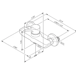 Am.Pm Europe Mitigeur de douche mécanique Robinet Salle de Bain Chromé, FXB20000 X-Joy S AM.PM