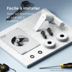 Am.Pm Europe Mitigeur de douche mécanique Robinet Salle de Bain Blanc, FTA20033 Hit AM.PM