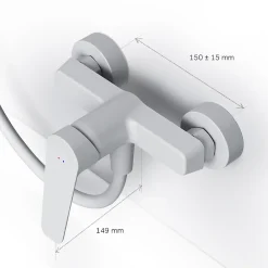 Am.Pm Europe Mitigeur de douche mécanique Robinet Salle de Bain Blanc, FTA20033 Hit AM.PM