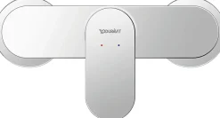 Robinet De Baignoire|Duravit Mitigeur de douche monocommande Chrome - apparent - 1 sortie - 21,6x16,5x11,3 - Wave