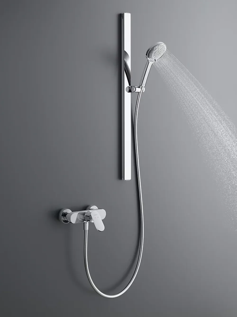 Robinet De Baignoire|Duravit Mitigeur de douche monocommande Chrome - apparent - 1 sortie - 21,6x16,5x11,3 - Wave