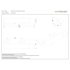 Robinet De Douche|Sanindusa Mitigeur de douche mural épuré Single chromé livré avec raccords excentrés et rosaces de finition