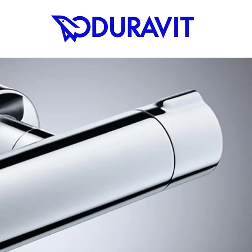 Robinet De Douche|Duravit Mitigeur de douche thermostatique 1000 doré poli