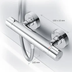 Am.Pm Europe Mitigeur de douche thermostatique Robinet salle de bain Chromé, FGA40000 Gem AM.PM