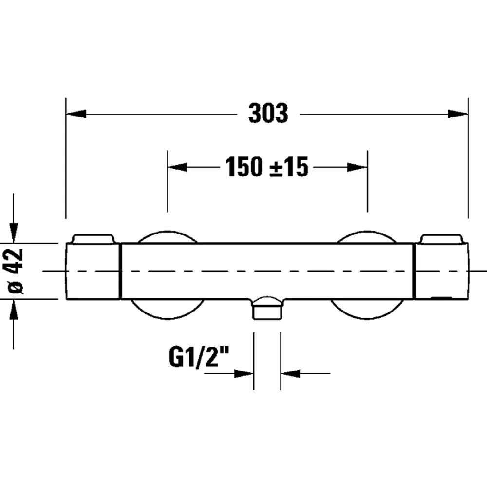 Robinet De Douche|Duravit Mitigeur de douche thermostatique 1000 bronze brossé