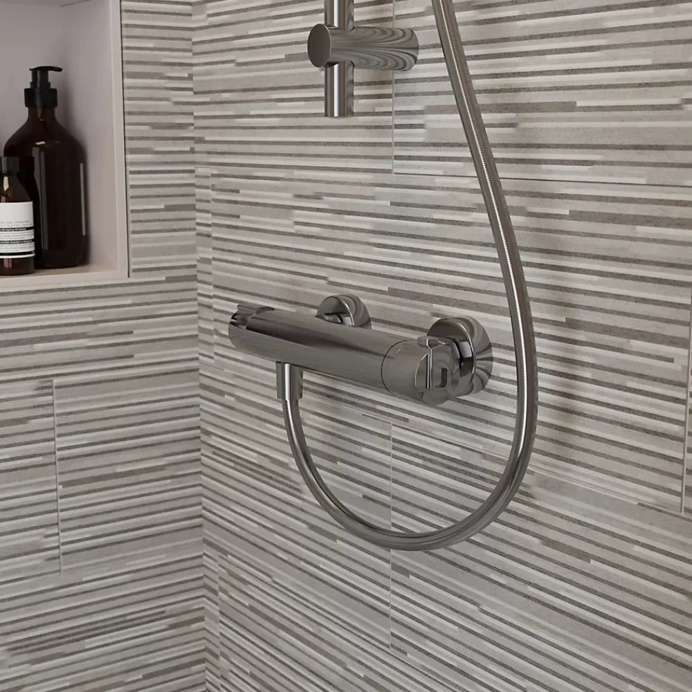 GoodHome Mitigeur de douche thermostatique, chrome, Myra