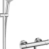 Hansgrohe Mitigeur de douche thermostatique avec douchette, flexible et barre réglable chrome Vernis Blend