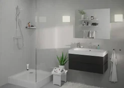 Hansgrohe Mitigeur de douche thermostatique avec douchette, flexible et barre réglable chrome Vernis Blend