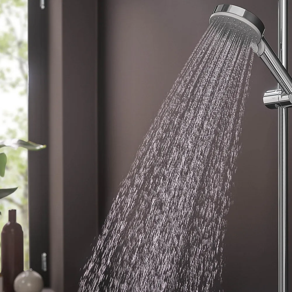 Hansgrohe Mitigeur de douche thermostatique avec douchette, flexible et barre réglable chrome Vernis Blend