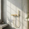 Robinet De Douche|GoodHome Mitigeur de douche thermostatique, doré brossé, Owens