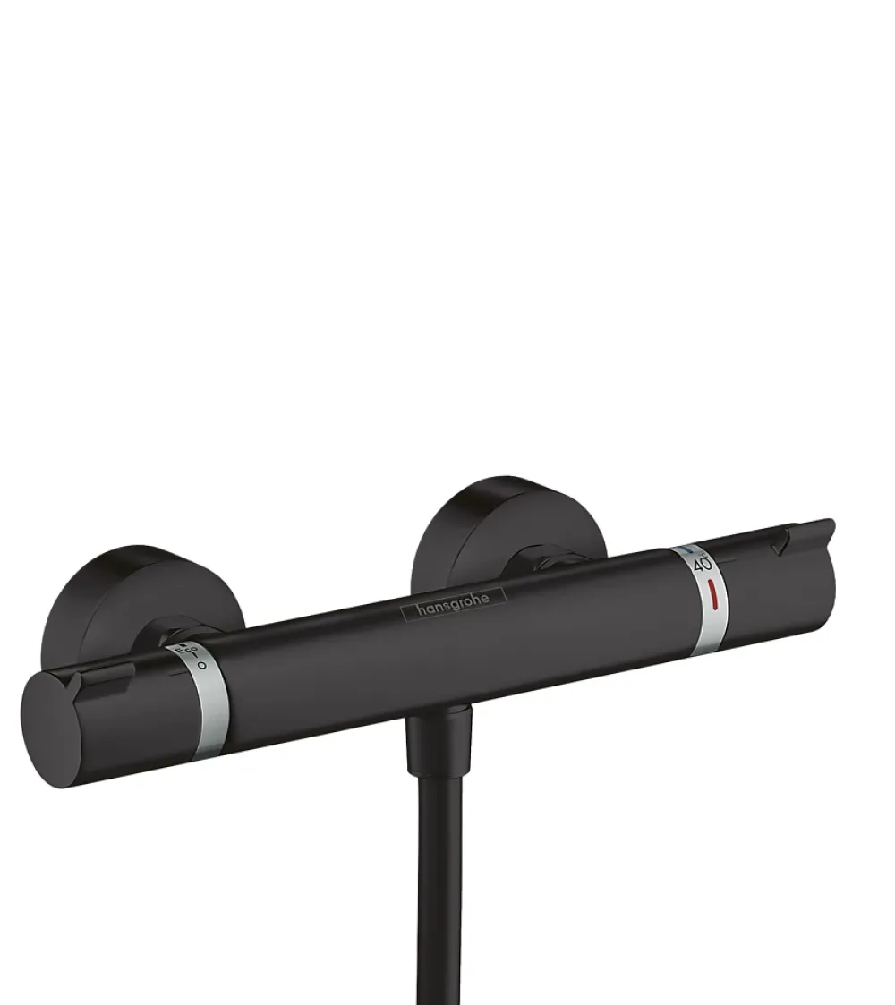 Robinet De Douche|Hansgrohe Mitigeur de douche thermostatique noir Ecostat E