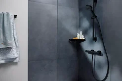 Robinet De Douche|Hansgrohe Mitigeur de douche thermostatique noir mat Ecostat Life