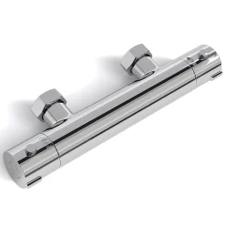 Robinet De Douche|Lomazoo Mitigeur de douche thermostatique chromé - Entraxe 12 cm - avec bouton de sécurité 38C