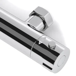Robinet De Douche|Lomazoo Mitigeur de douche thermostatique chromé - Entraxe 12 cm - avec bouton de sécurité 38C