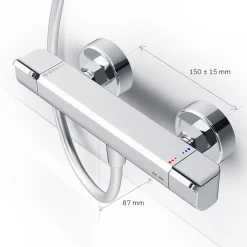 Robinet De Douche|Am.Pm Europe Mitigeur de douche thermostatique Robinet salle de bain, Chromé FNA40000 Flash AM.PM