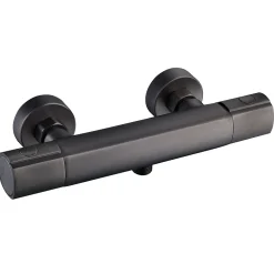 Essebagno Mitigeur de douche thermostatique mural, gun metal, Carra