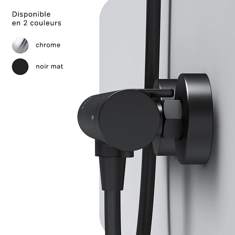 Am.Pm Europe Mitigeur de douche thermostatique Robinet salle de bain Noir, FXA40022 X-Joy AM.PM