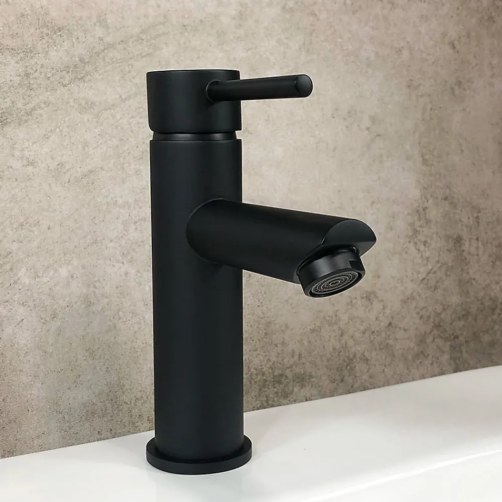 Kroos Mitigeur de lavabo à bec court Noir