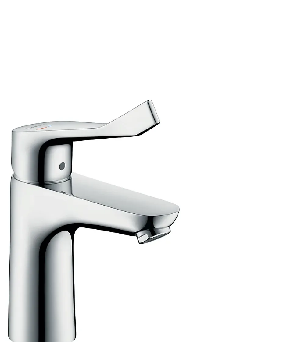 Hansgrohe Mitigeur de lavabo 100 CH3 CoolStart avec poignée extra longue, chrome, Focus